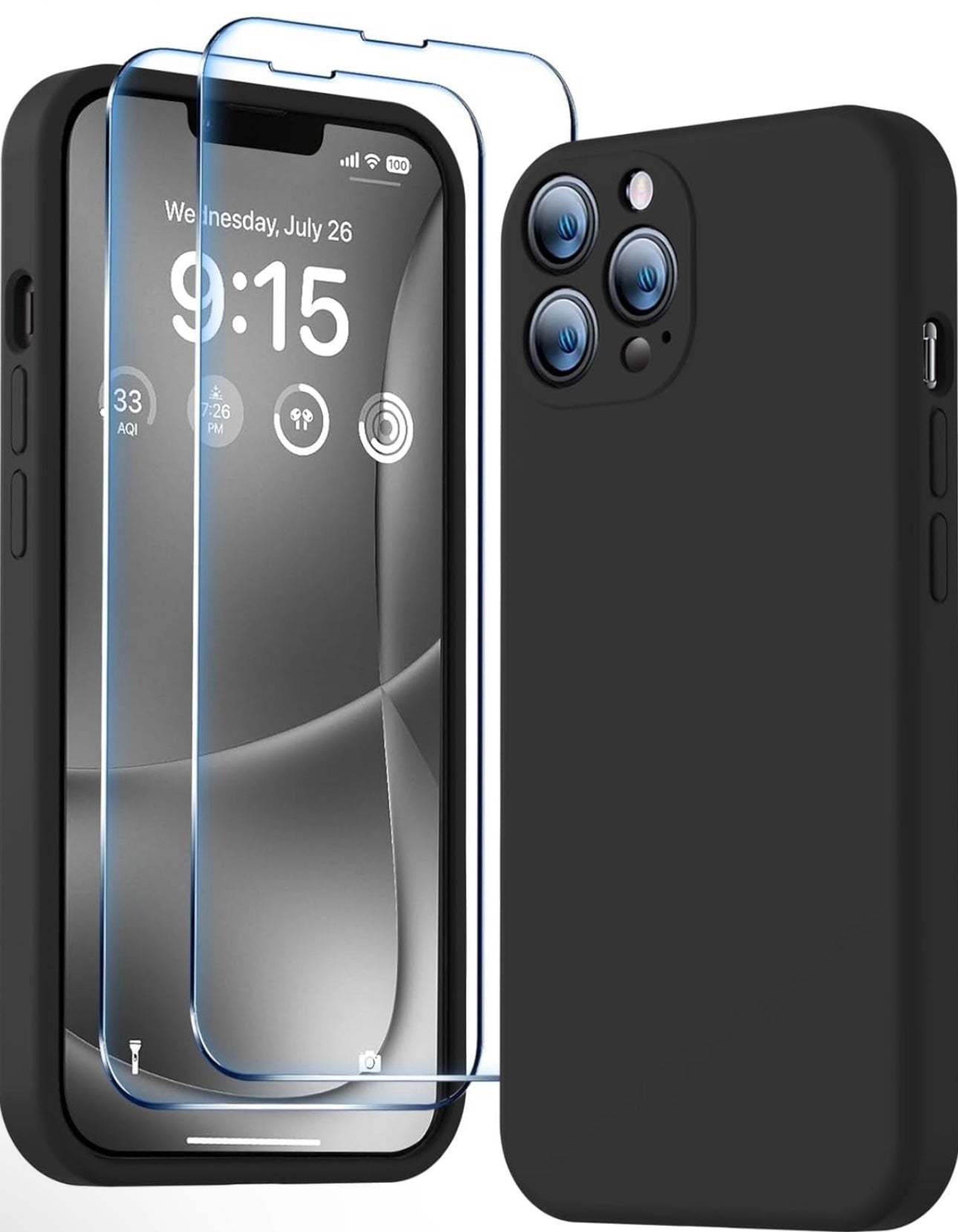 Sillicon case with tempered glass